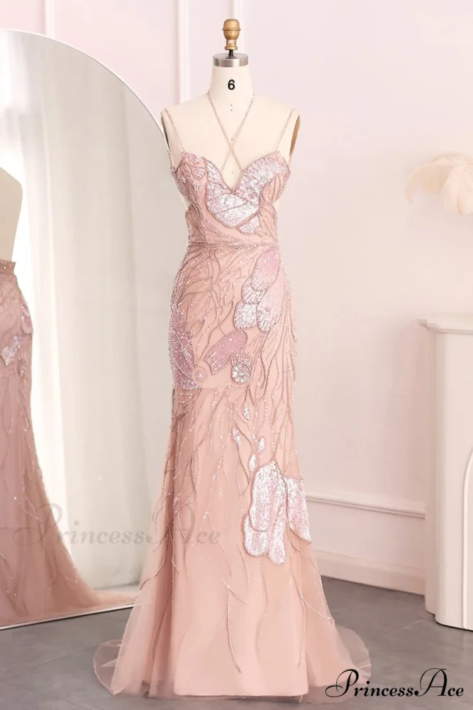 Calista Beaded Graceful Backless Maxi Dress - Image 7