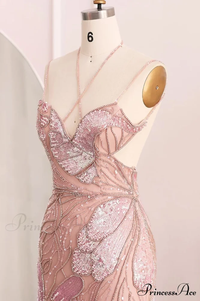 Calista Beaded Graceful Backless Maxi Dress - Image 9