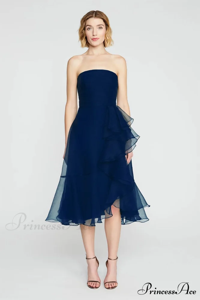 Lavish Elegance Graceful Strapless Midi Dress - Image 11