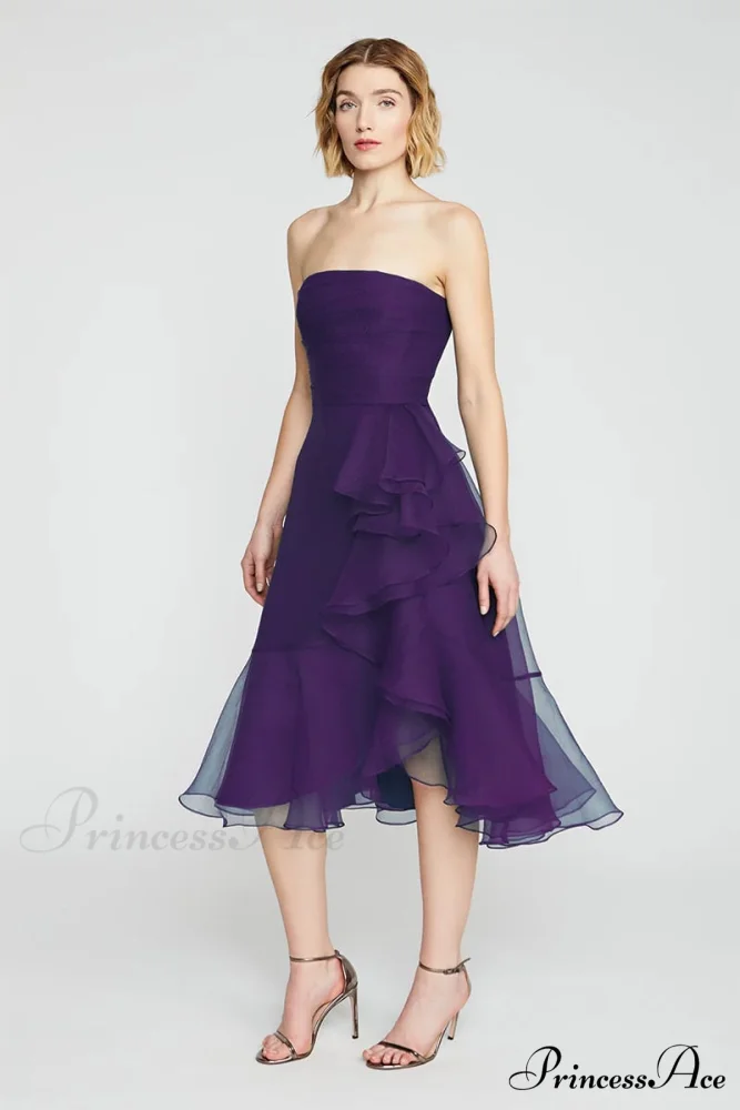 Lavish Elegance Graceful Strapless Midi Dress - Image 13