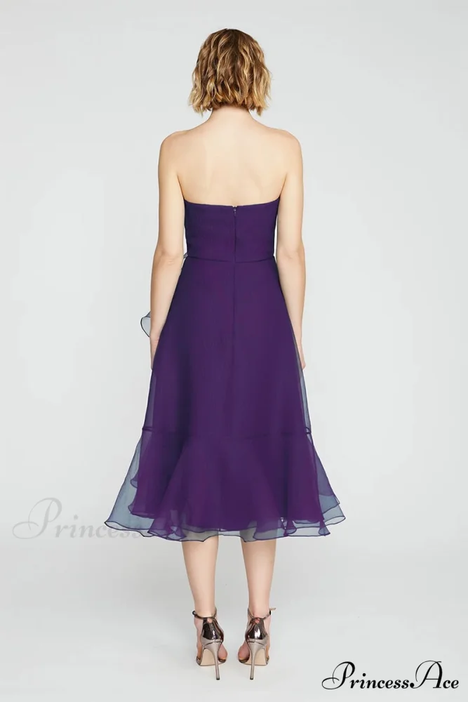 Lavish Elegance Graceful Strapless Midi Dress - Image 15