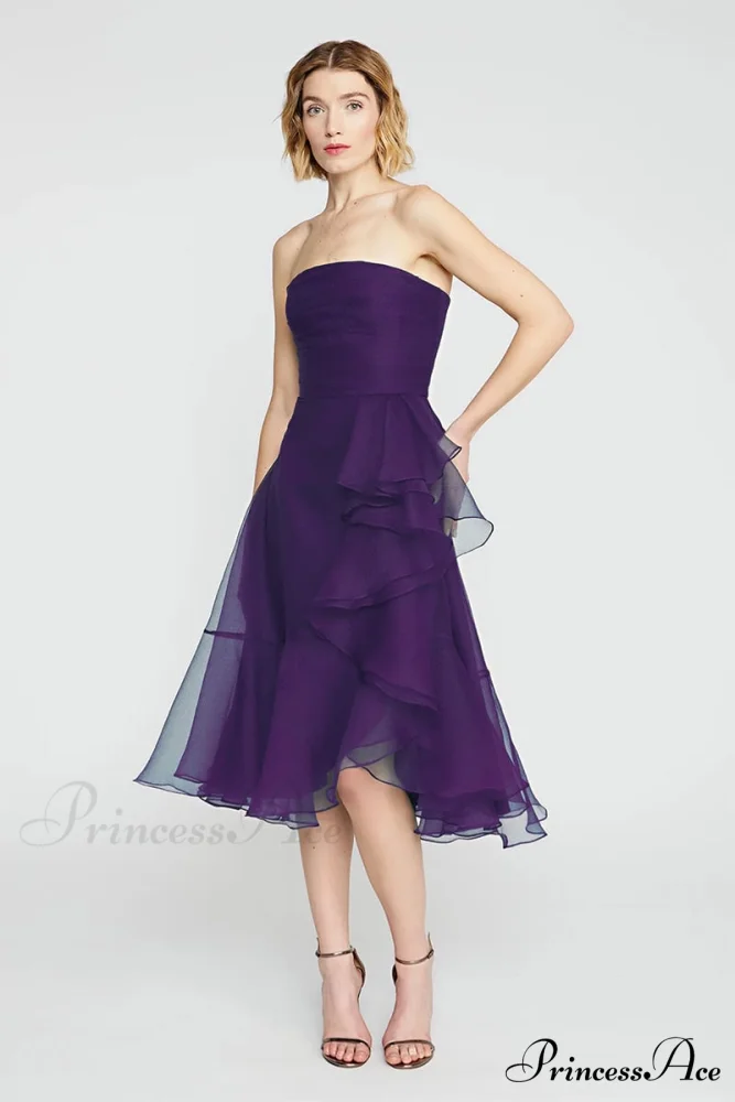 Lavish Elegance Graceful Strapless Midi Dress - Image 17
