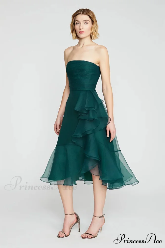 Lavish Elegance Graceful Strapless Midi Dress - Image 2