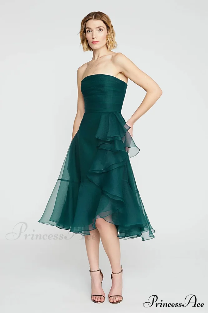 Lavish Elegance Graceful Strapless Midi Dress - Image 5