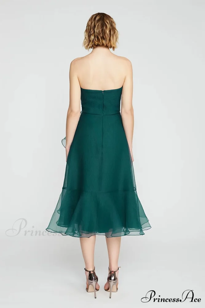 Lavish Elegance Graceful Strapless Midi Dress - Image 6