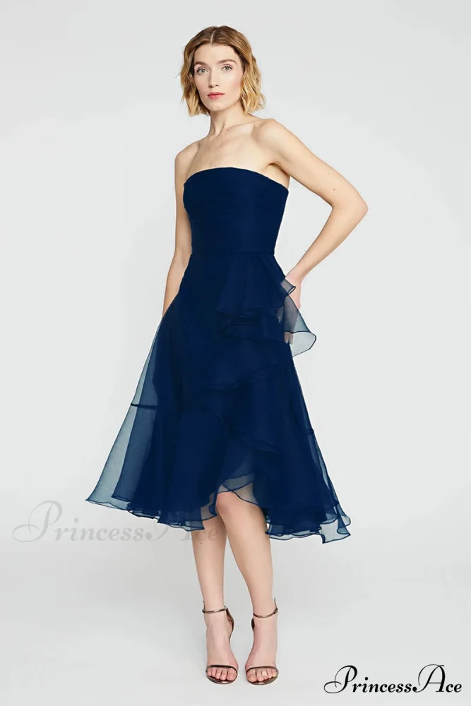 Lavish Elegance Graceful Strapless Midi Dress - Image 7