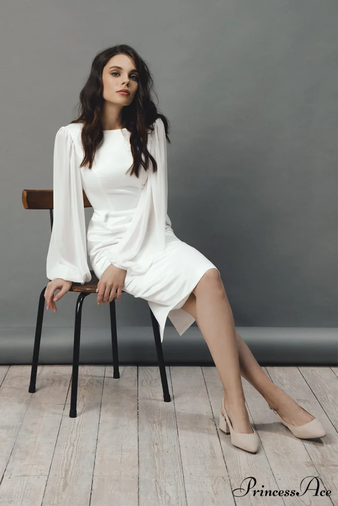 Lillia Long Graceful Sleeve Midi Dress - Image 10