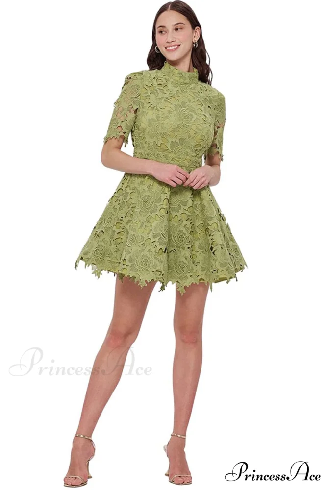 Samira Lace Graceful Mini Dress - Image 4