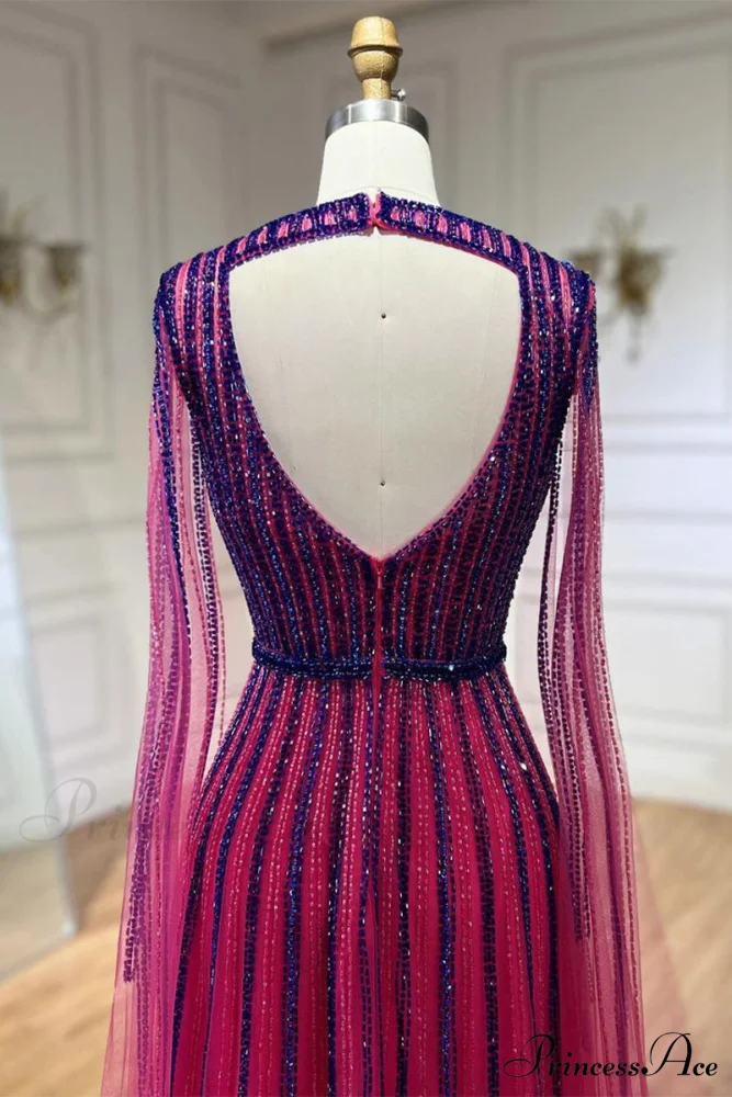 Runway Evening Graceful Beaded Maxi Dress - Image 10