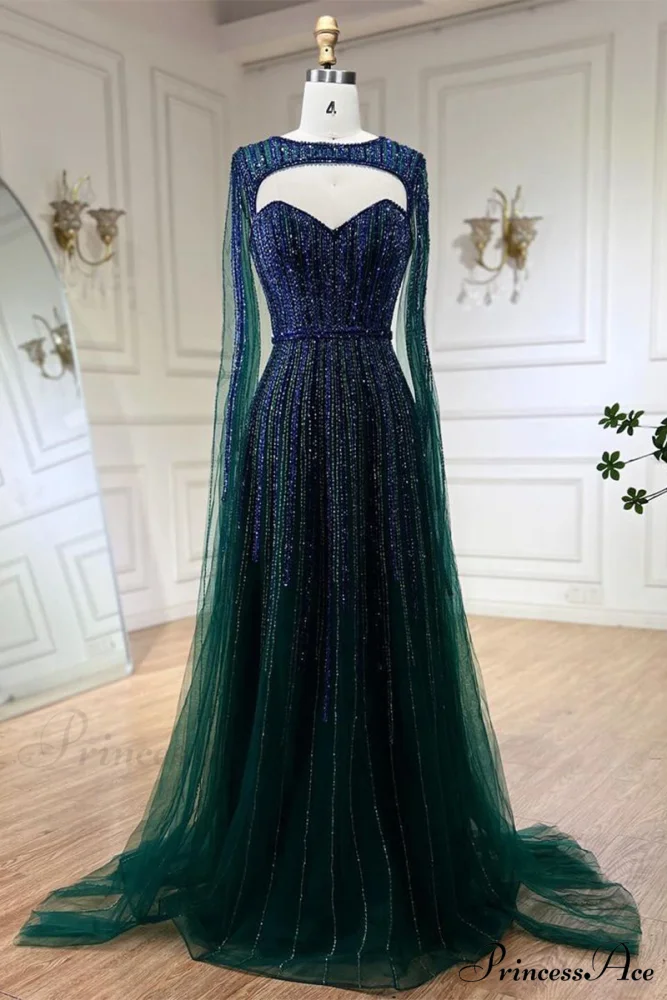 Runway Evening Graceful Beaded Maxi Dress - Image 13