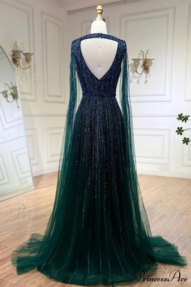 Runway Evening Graceful Beaded Maxi Dress - Image 15