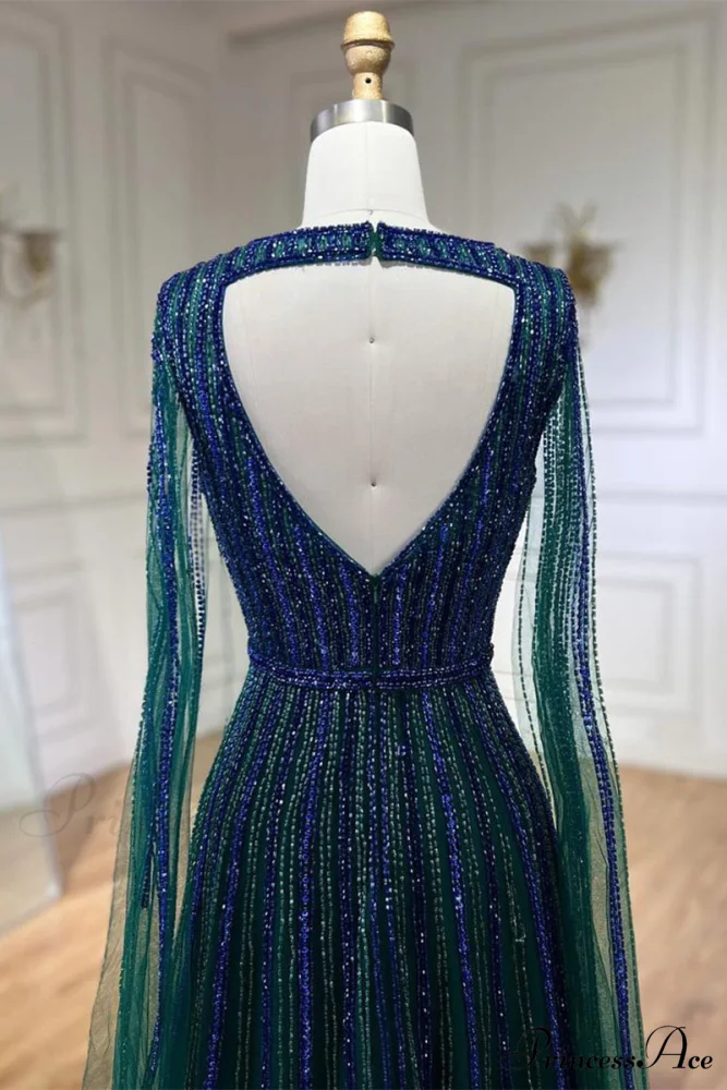 Runway Evening Graceful Beaded Maxi Dress - Image 17