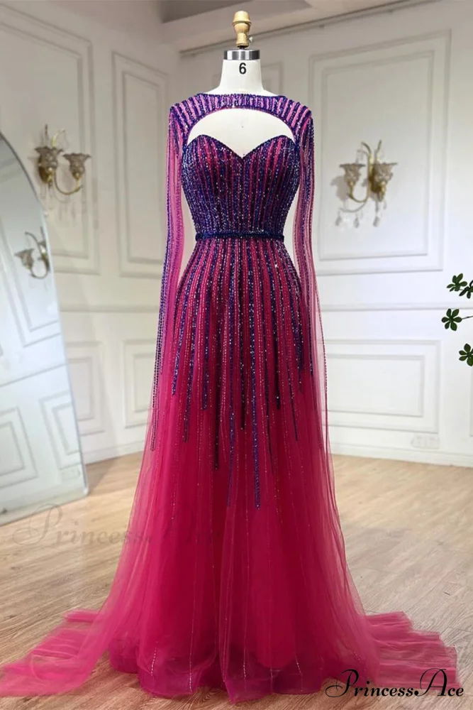 Runway Evening Graceful Beaded Maxi Dress - Image 6