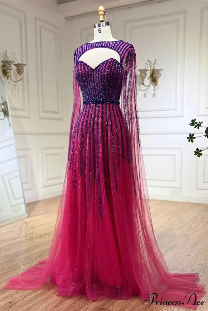 Runway Evening Graceful Beaded Maxi Dress - Image 7