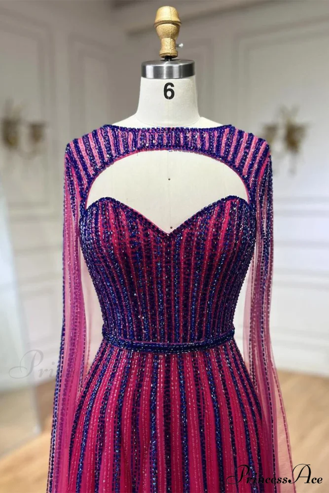 Runway Evening Graceful Beaded Maxi Dress - Image 9