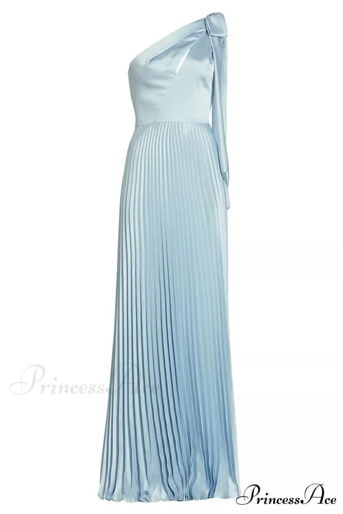 Lovely Evenings One-Shoulder Trendy Pleated Maxi Dress - Image 12