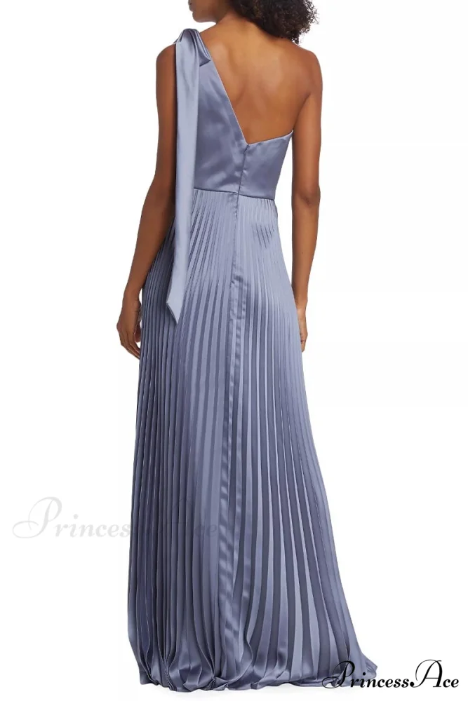 Lovely Evenings One-Shoulder Trendy Pleated Maxi Dress - Image 16