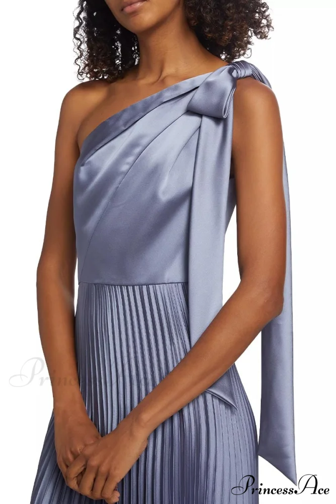 Lovely Evenings One-Shoulder Trendy Pleated Maxi Dress - Image 17