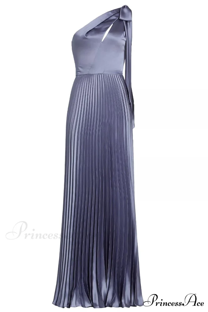 Lovely Evenings One-Shoulder Trendy Pleated Maxi Dress - Image 18
