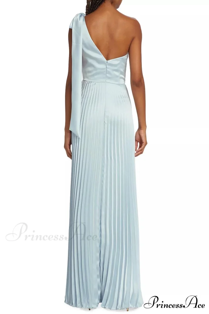 Lovely Evenings One-Shoulder Trendy Pleated Maxi Dress - Image 8