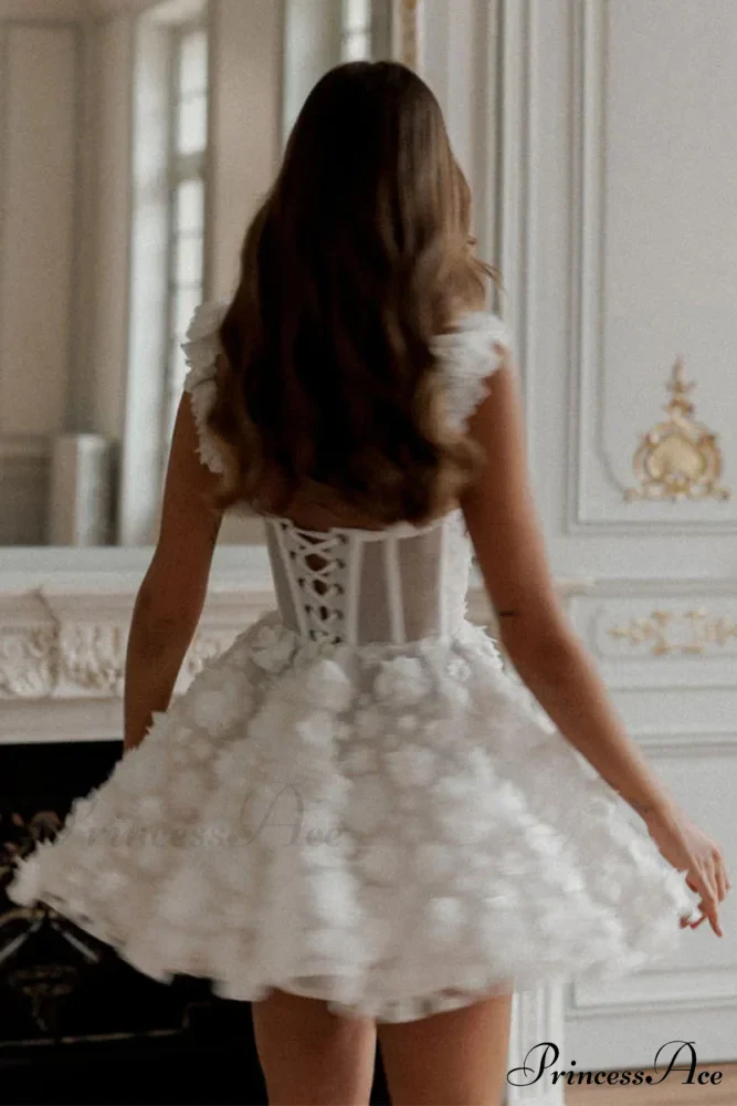 Florence 3D Floral Trendy Applique Mini Dress - Image 6