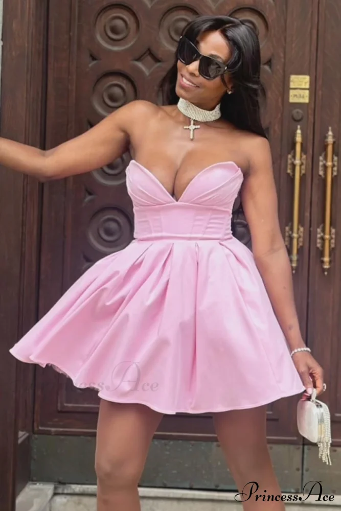 Deeply Adorable Graceful Strapless Mini Dress - Image 3