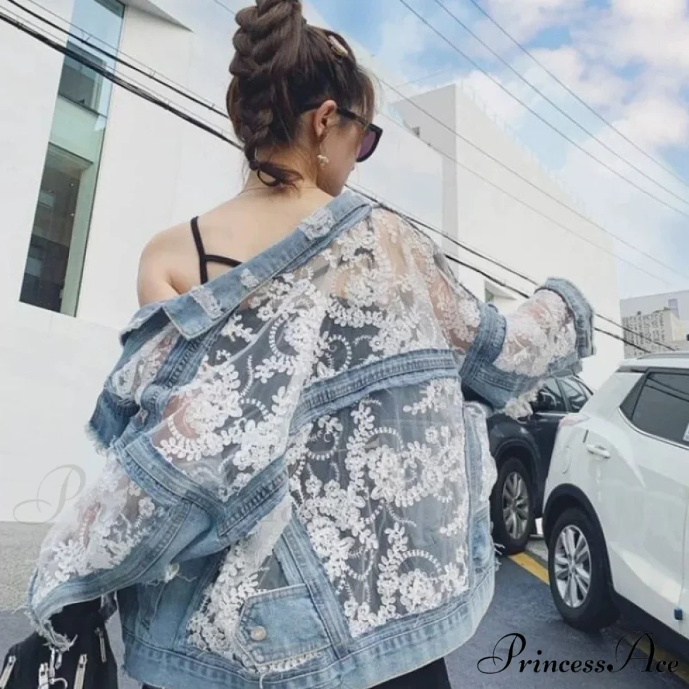 Embroidery Patchwork Stylish Denim Jacket - Image 10