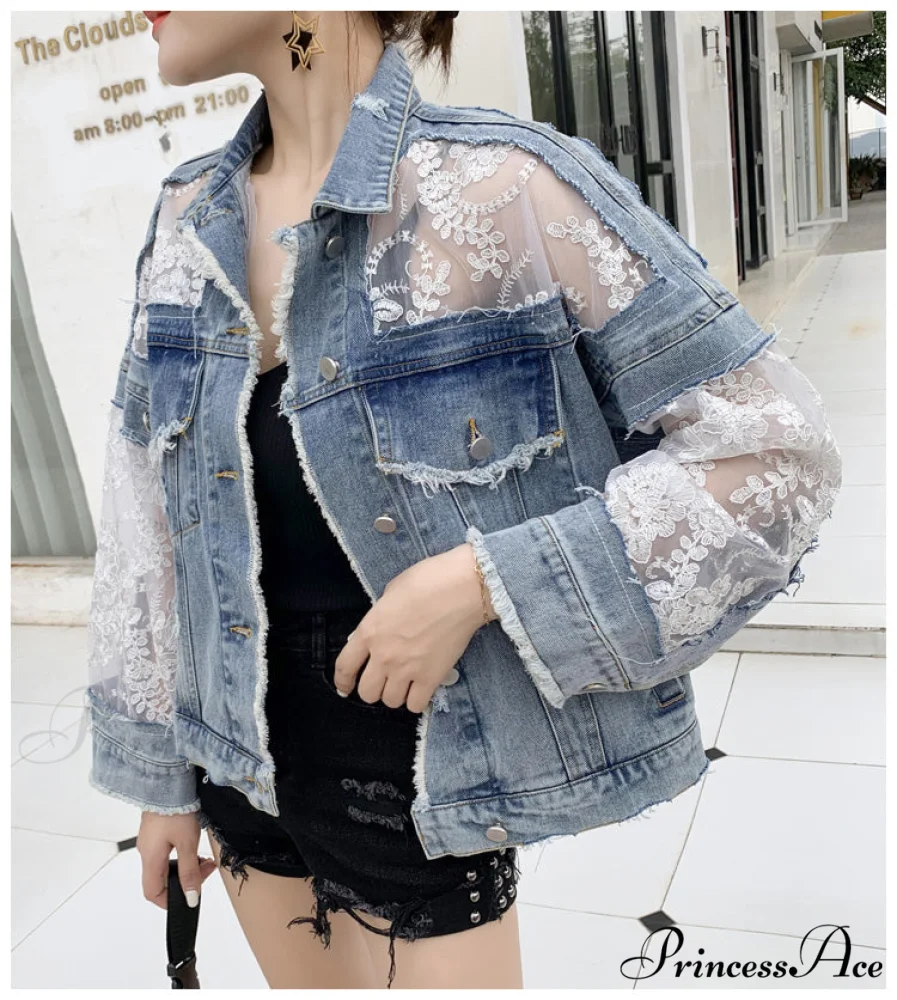Embroidery Patchwork Stylish Denim Jacket - Image 11
