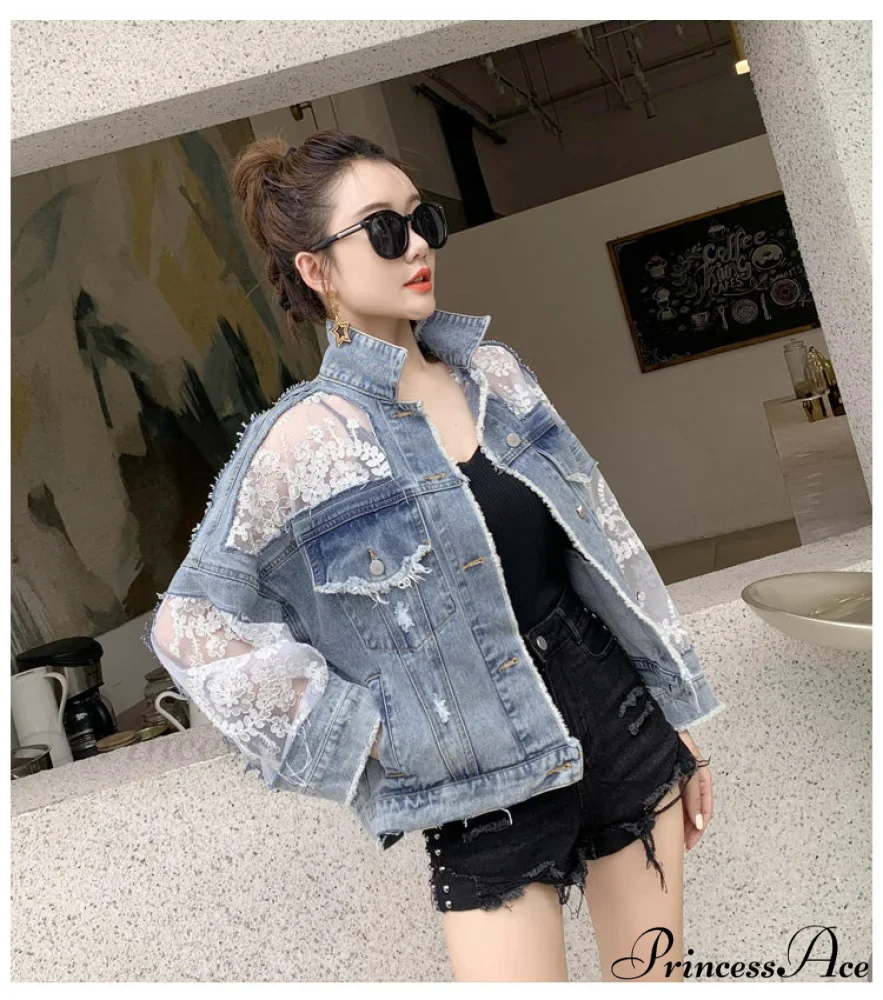 Embroidery Patchwork Stylish Denim Jacket - Image 13