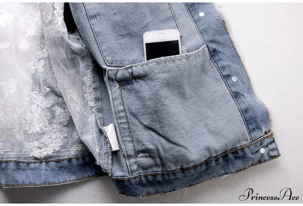 Embroidery Patchwork Stylish Denim Jacket - Image 15