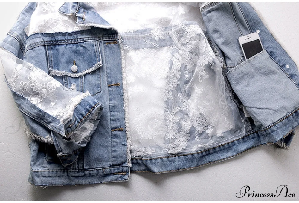 Embroidery Patchwork Stylish Denim Jacket - Image 17