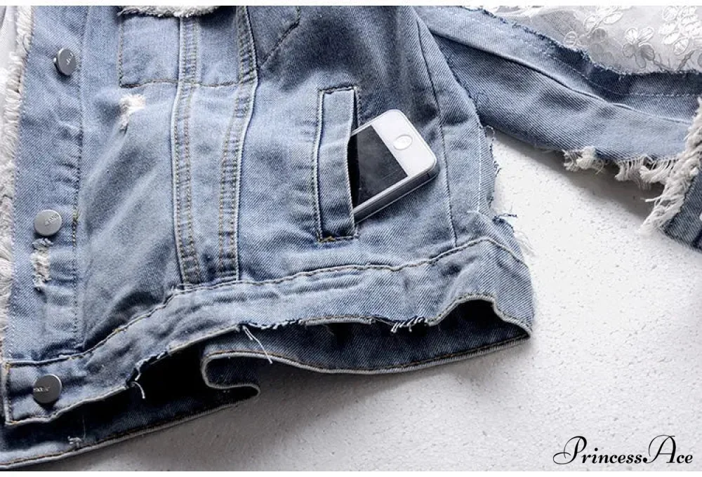 Embroidery Patchwork Stylish Denim Jacket - Image 19
