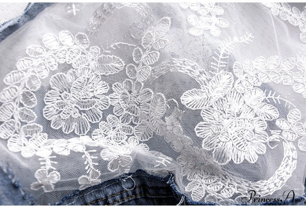 Embroidery Patchwork Stylish Denim Jacket - Image 20