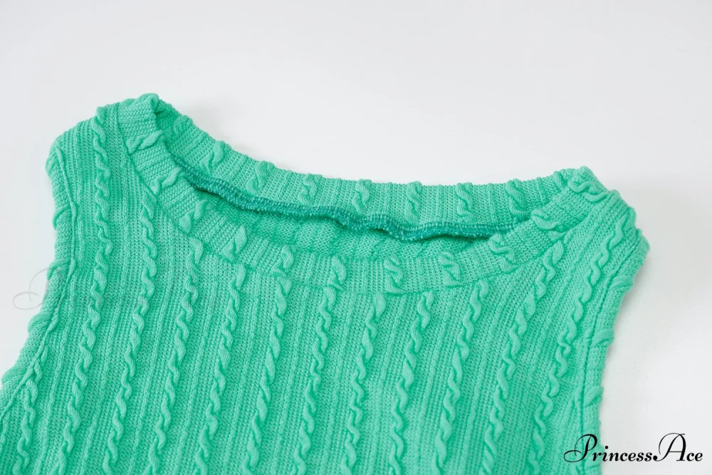 Cable Knit Stylish Tank Maxi Dress - Image 10