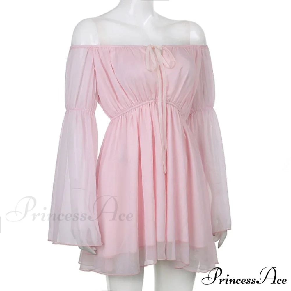 Chiffon Detachable Corset Charming Puff Sleeve Mini Dresses - Image 18