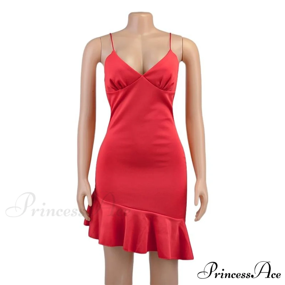 Ruffles Straps Stylish Mini Dress - Image 8