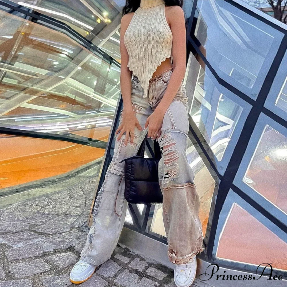 Knitted Turtleneck Stylish Backless Crop Top - Image 20
