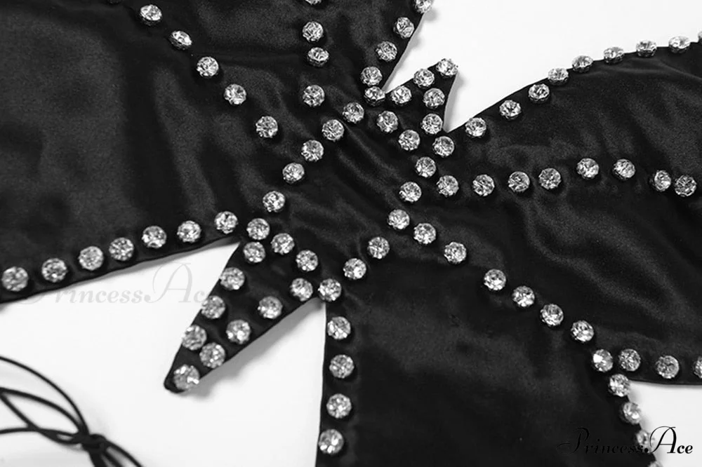 Black Stud Stylish Butterfly Crop Top - Image 13