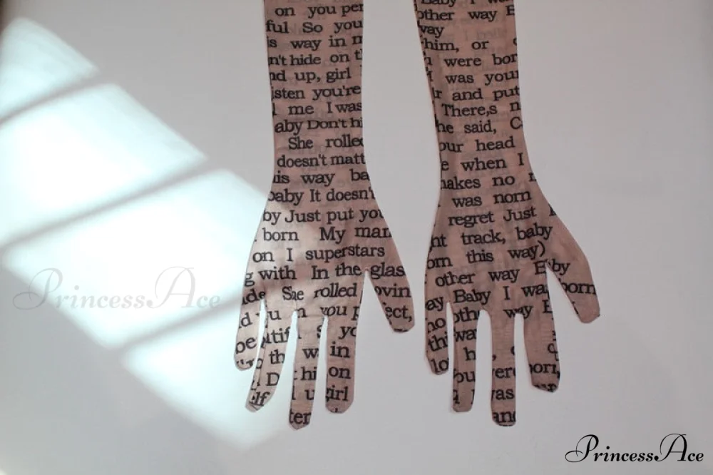 Mesh Letter Print Charming Sleeveless Top With Gloves - Image 13