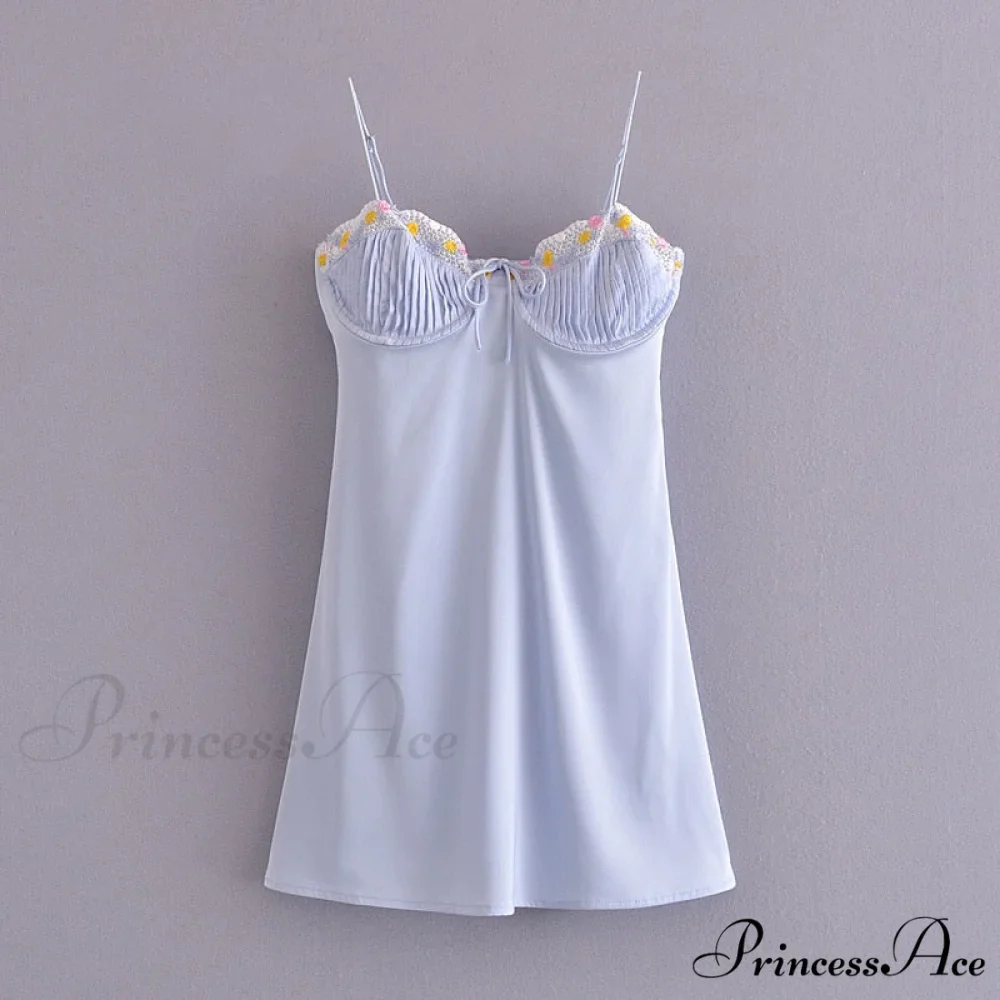 Satin Lace Patchwork Charming Cupped Slip Mini Dress - Image 8