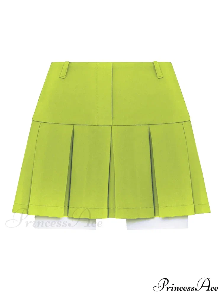 Cropped Blazer And Charming Pleated Mini Skirt Set - Image 10