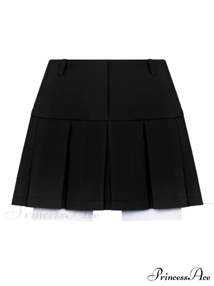 Cropped Blazer And Charming Pleated Mini Skirt Set - Image 8