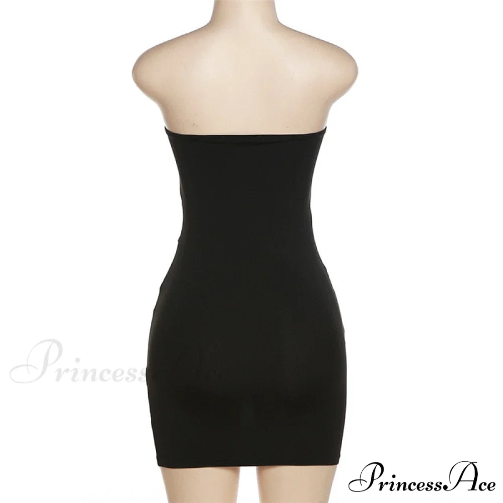 Black Mesh Bandage Charming Bodycon Mini Tube Dress - Image 10