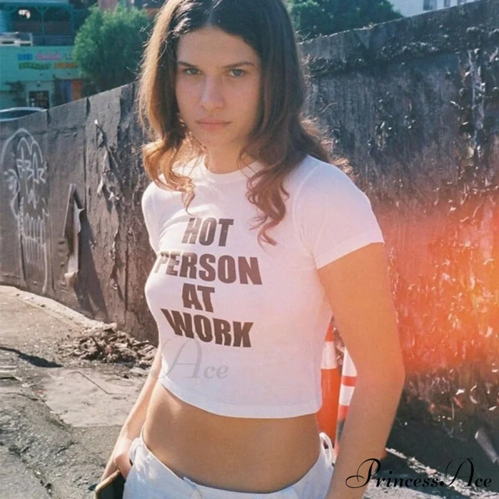 Hot Person At Charming Work Graphic Tee - Image 3