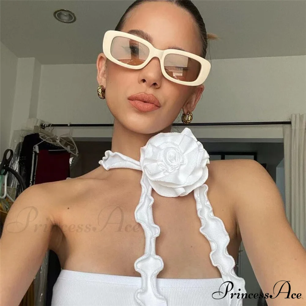 Floral Frill Strappy Charming Wrap Around Crop Top - Image 6