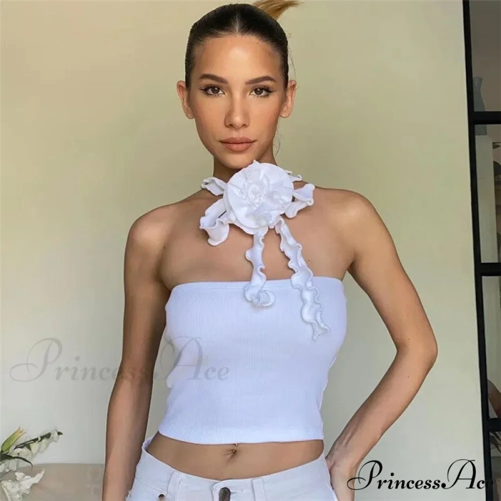Floral Frill Strappy Charming Wrap Around Crop Top - Image 7