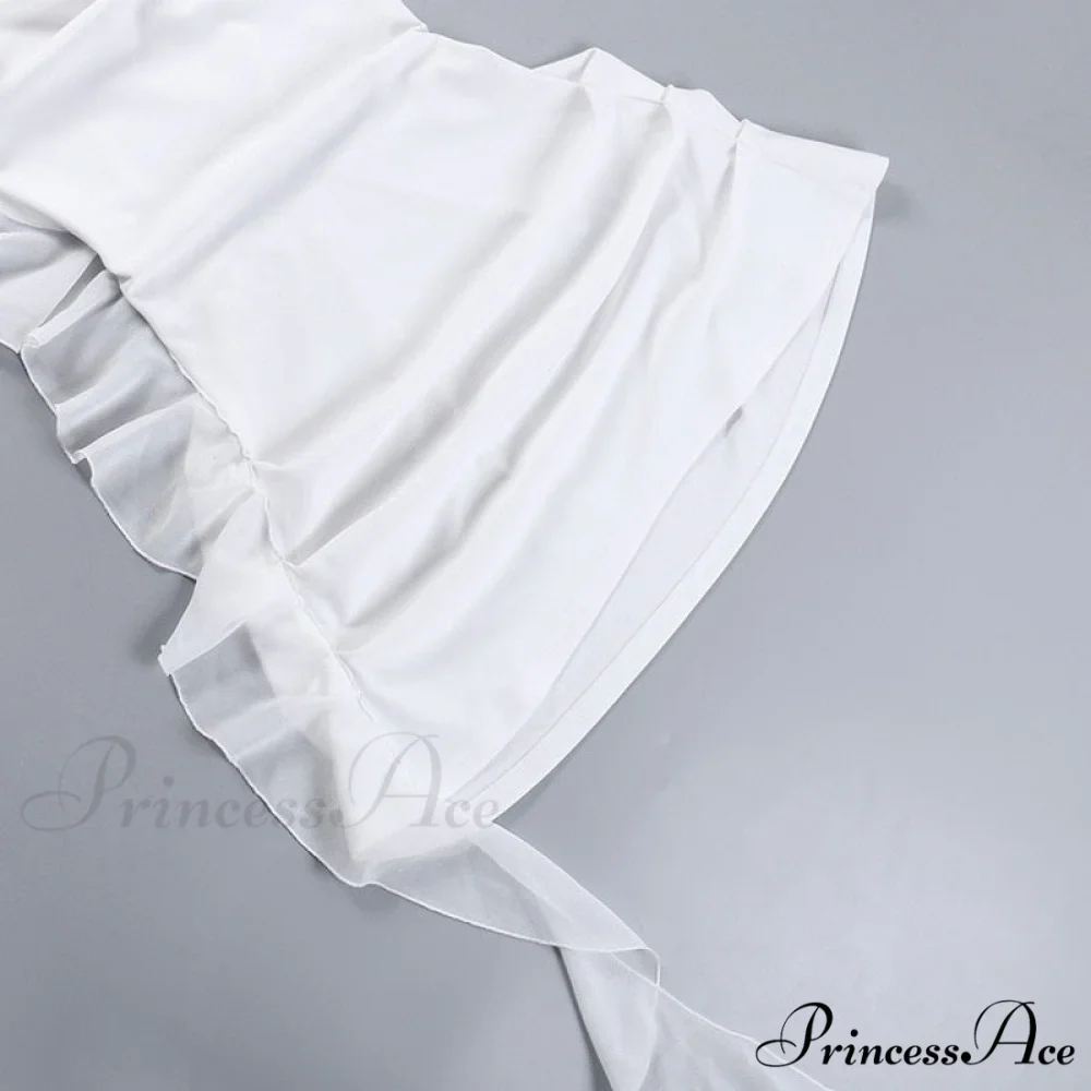 Backless Cowl Neck Charming Flower Frill Mini Dress - Image 8