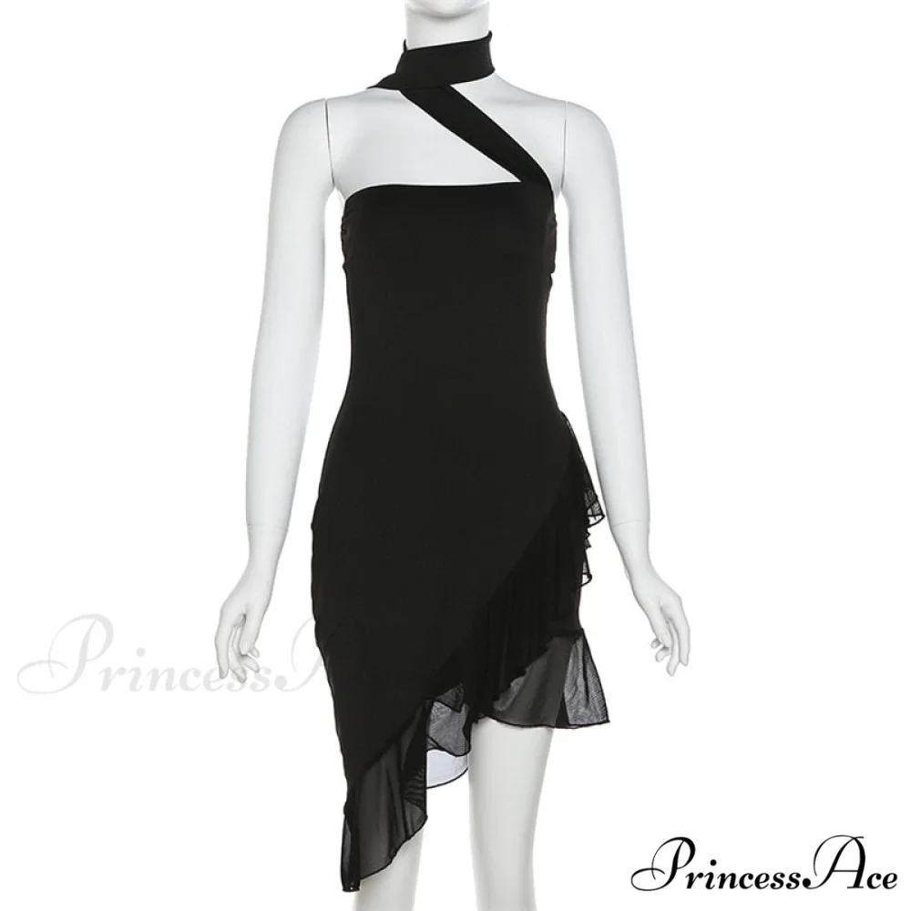 Draped Frill Stylish Tube Mini Dress - Image 12