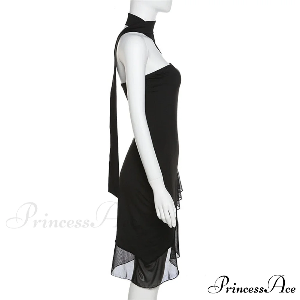 Draped Frill Stylish Tube Mini Dress - Image 13
