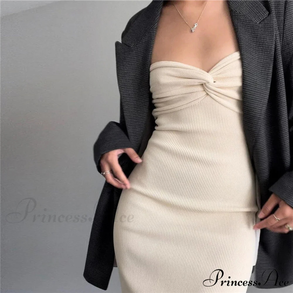 Knit Twisted Stylish Tube Midi Dress - Image 16